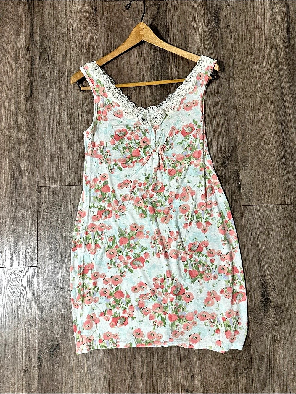 Ambrielle Floral Lace Nightwear Nightgown Sleeveless